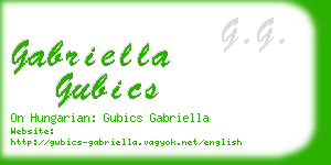 gabriella gubics business card